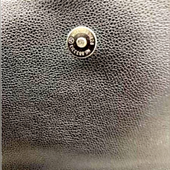 Victoria's Secret Solid Black Faux Pebble Leather Drawstring Backpack Bag - Picture 7 of 16